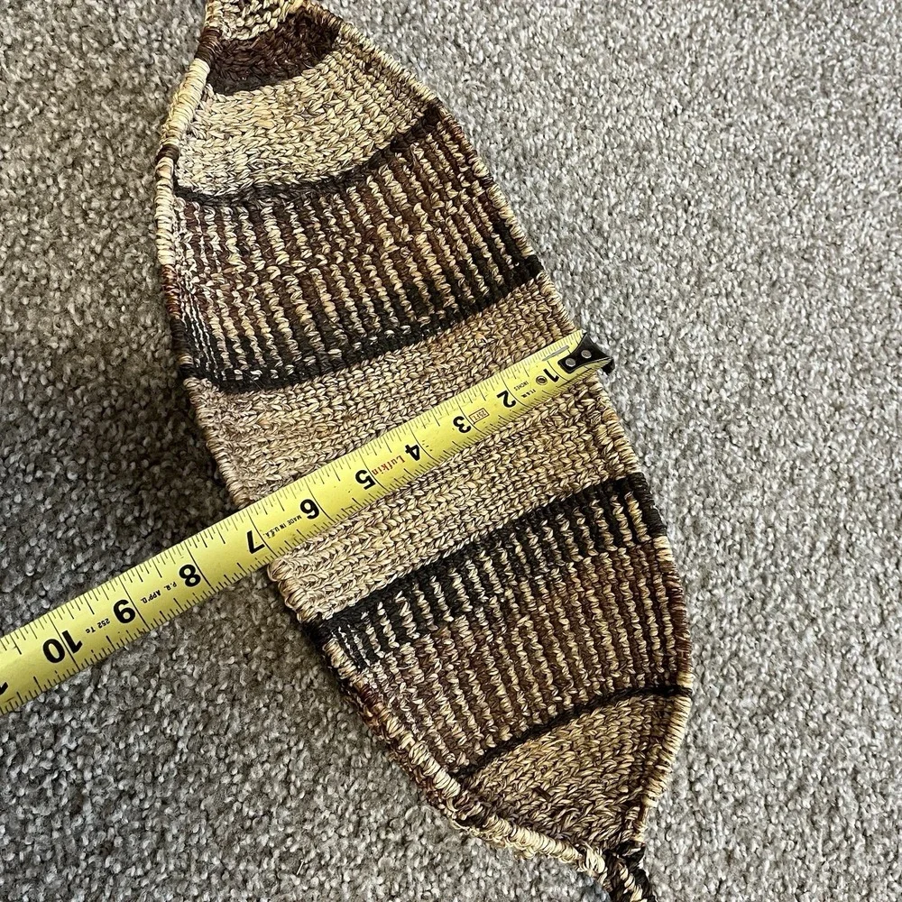 Ethiopian Gambela Canoe Basket Handmade Bread African Woven Decor Collectable - Picture 6 of 12